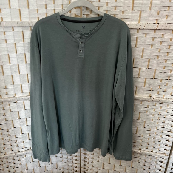 Free Fly Men's X-Large(XL) Bamboo Flex Long Sleeve Henley - Picture 3 of 8